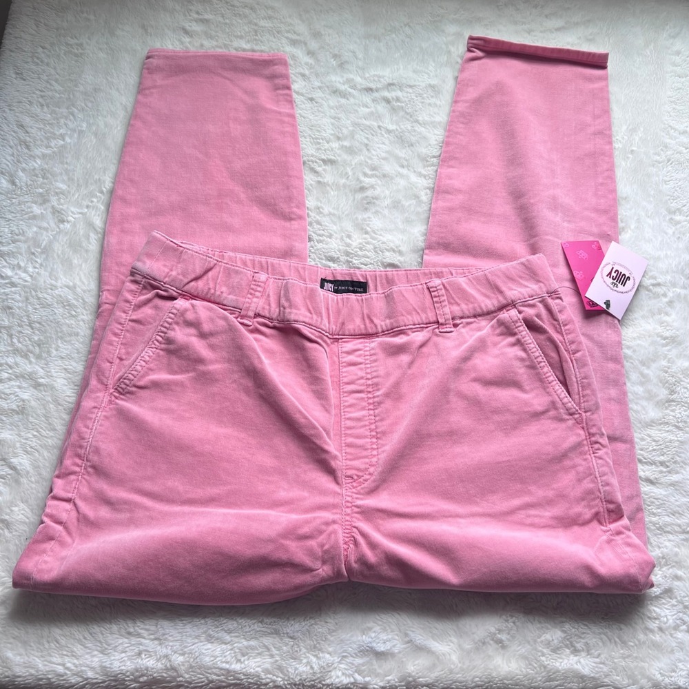 Juicy by Juicy Couture Pink Corduroy California Skinny Pants Women's Size 18 NWT